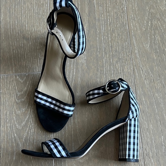 Ann Taylor Black and White Gingham Heels size 6.5 - Picture 1 of 8
